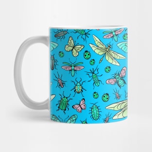 Pretty bugs, butterflies and dragonflies pattern Mug